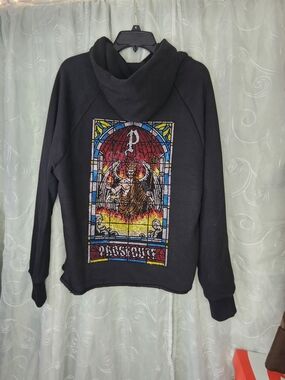 Prosecute Graphic Hoodie Black Medium Like New